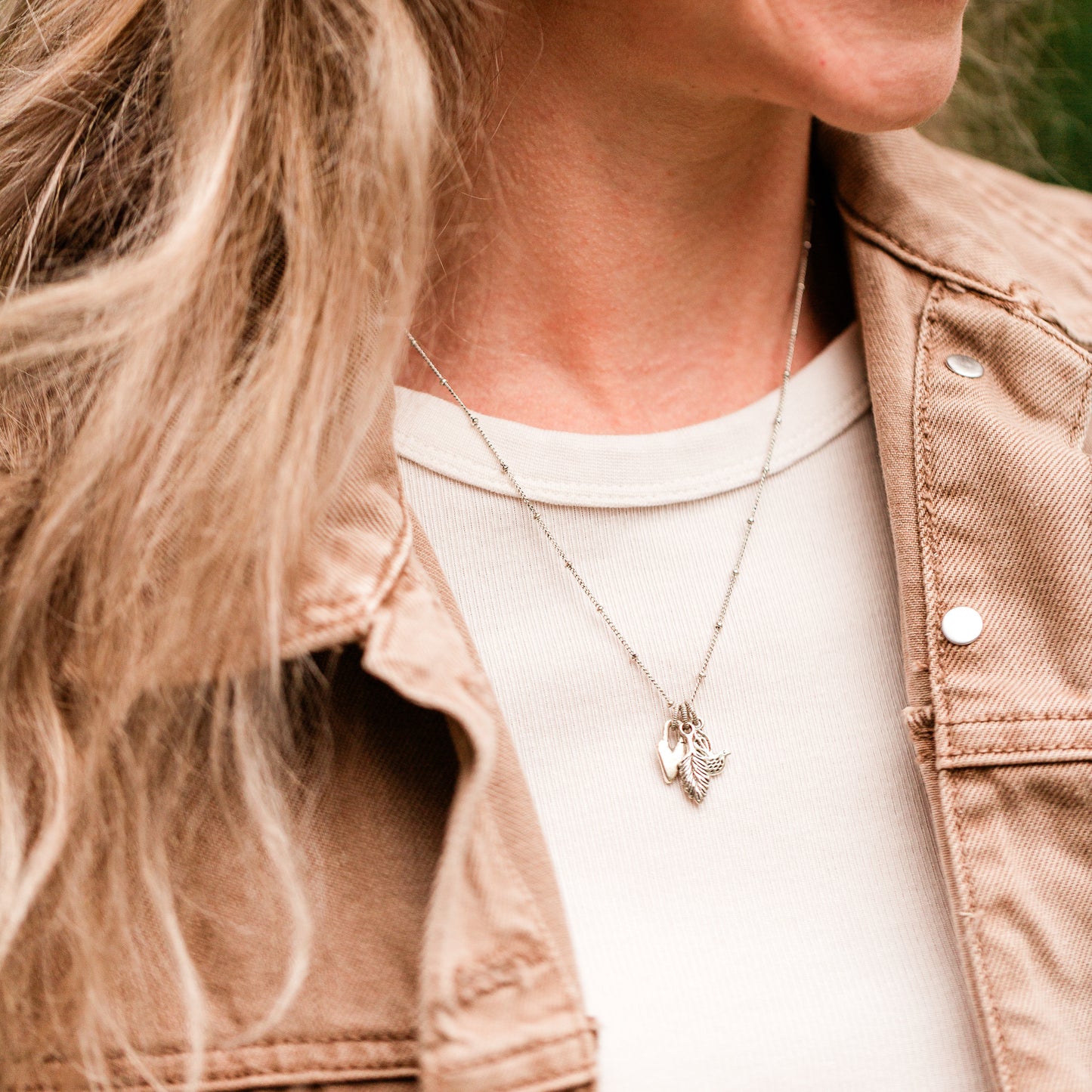 Heaven Inspired Loaves & Fishes Necklace - Silver