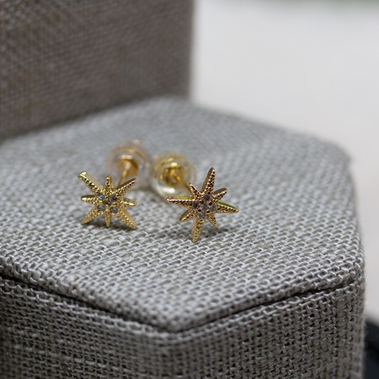 Heaven Inspired Stud Earrings - Gold