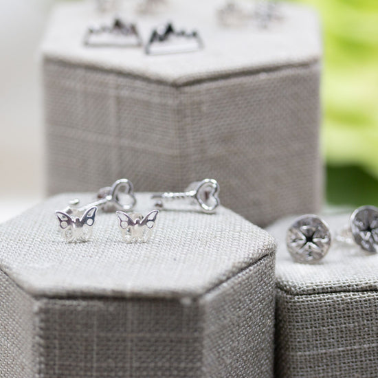 Heaven Inspired Stud Earrings - Sterling Silver