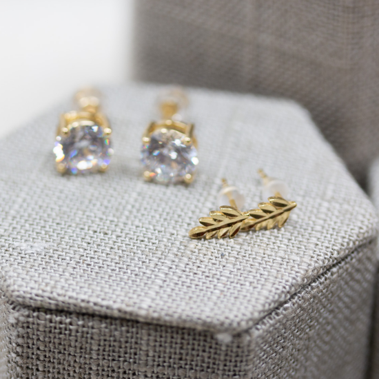 Heaven Inspired Stud Earrings - Gold