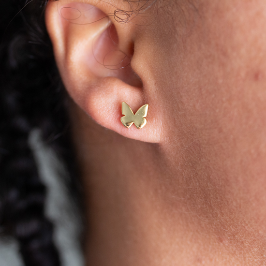 Heaven Inspired Stud Earrings - Gold