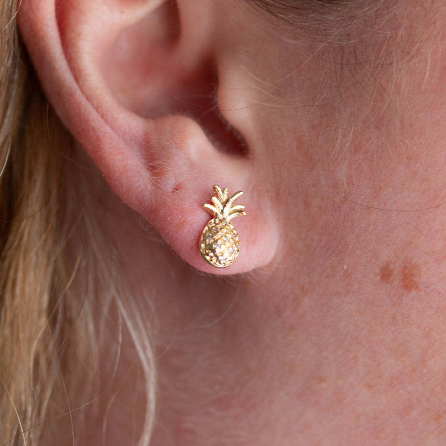 Heaven Inspired Stud Earrings - Gold