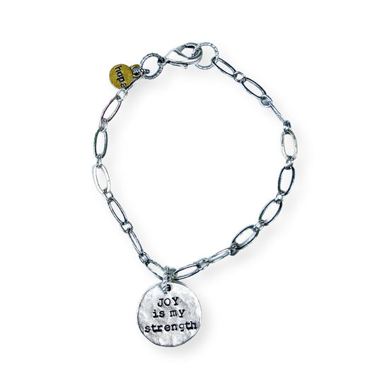 Joy Is My Strength Oval Bracelet