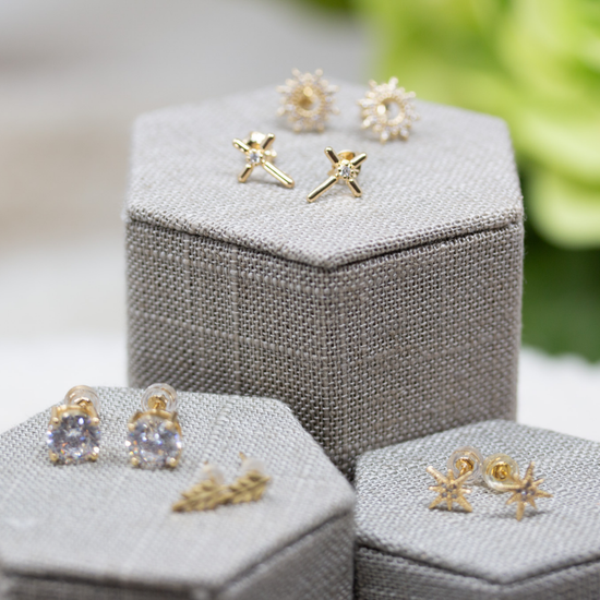 Heaven Inspired Stud Earrings - Gold