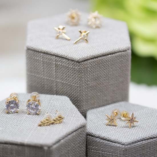 Heaven Inspired Stud Earrings - Gold