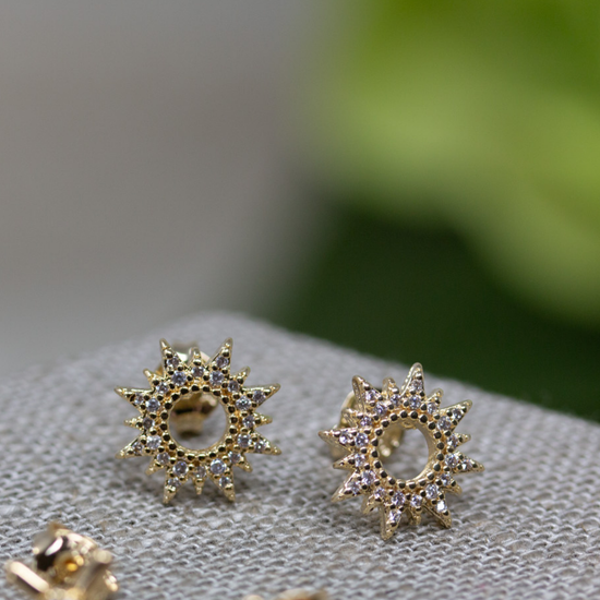 Heaven Inspired Stud Earrings - Gold