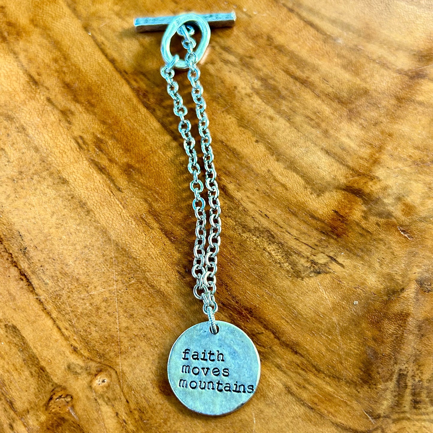 Faith Moves Mountains: Toggle Clasp Bracelet