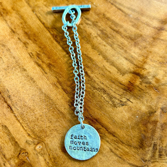 Faith Moves Mountains: Toggle Clasp Bracelet