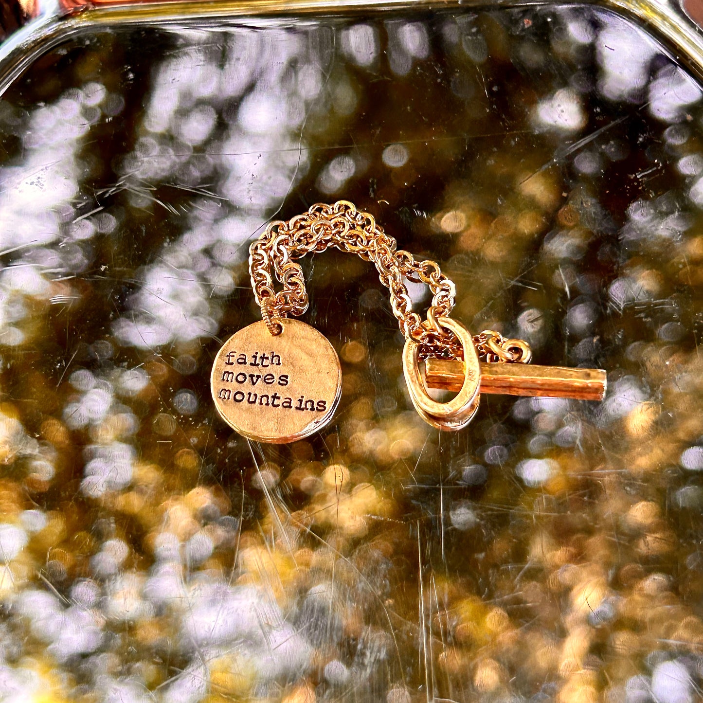 Faith Moves Mountains: Toggle Clasp Bracelet