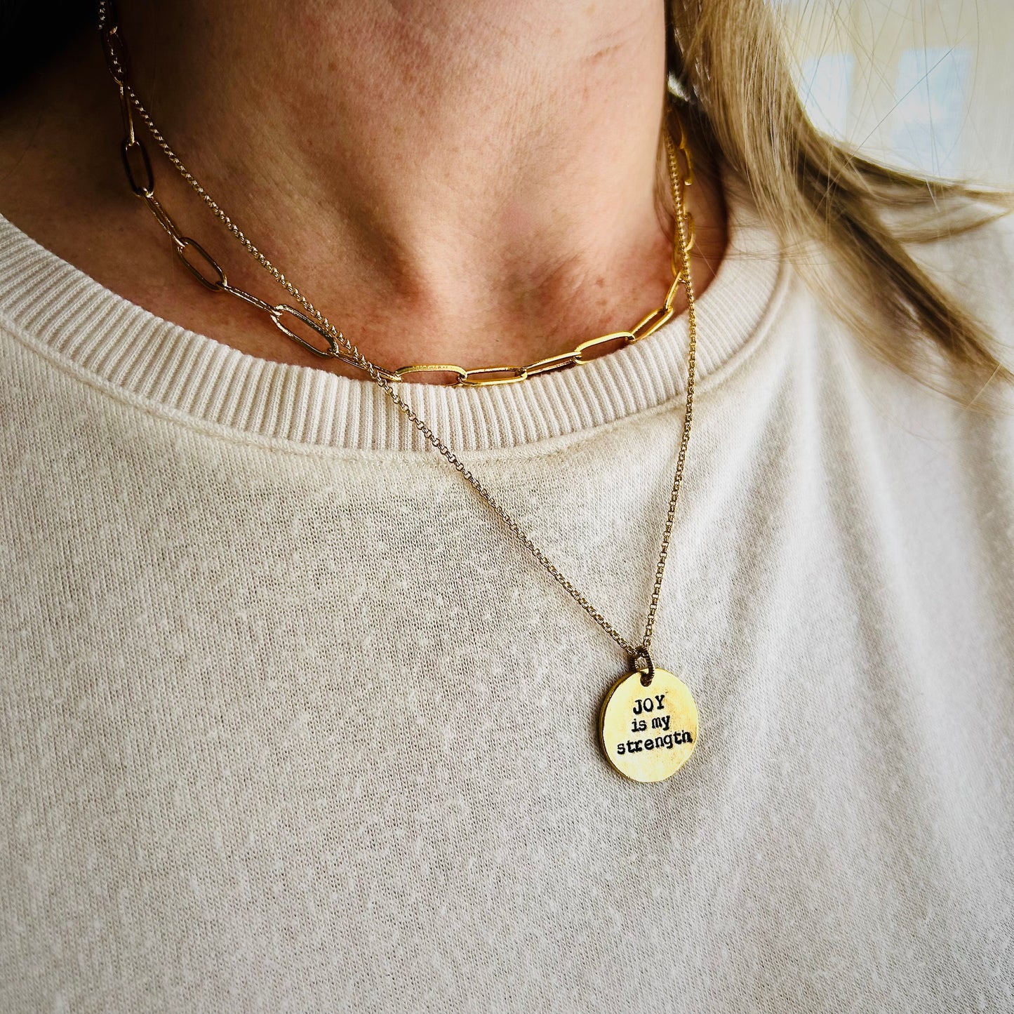 Joy Is My Strength Layered Necklace