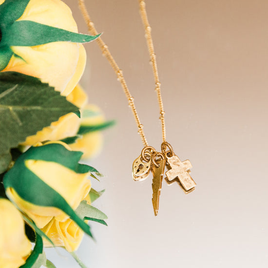 Heaven Inspired Loaves & Fishes Necklace - Gold