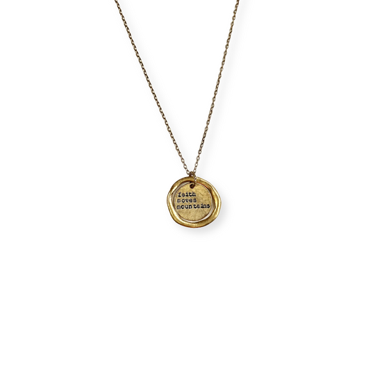 Faith Moves Mountains Halo Necklace