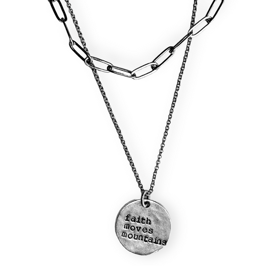 Faith Moves Mountains Layered Necklace