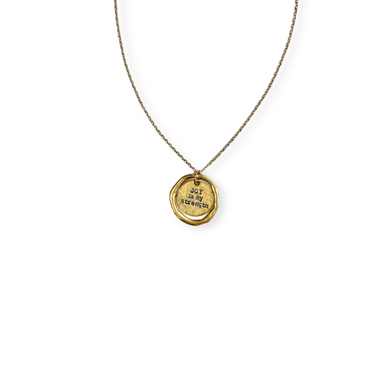 Joy Is My Strength Halo Necklace