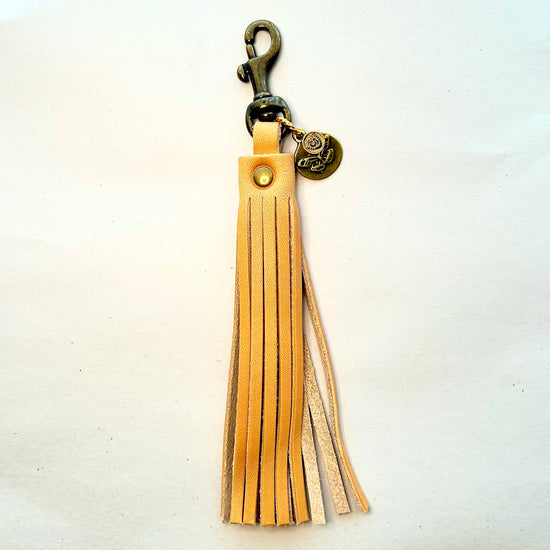 Heaven Inspired Leather Tassel Keychain